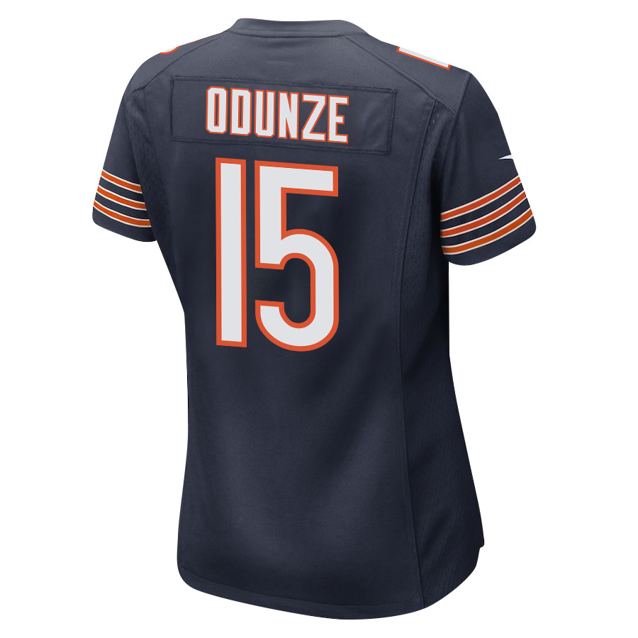 Rome Odunze 15 Chicago Bears 2024 Draft First Round Pick Player Game Navy NFL Jersey Women's