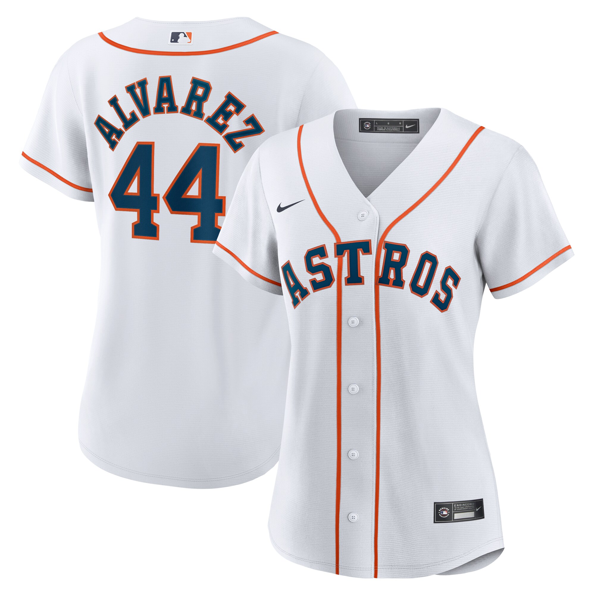 Houston Astros Yordan Alvarez White Home MLB Jersey Women's
