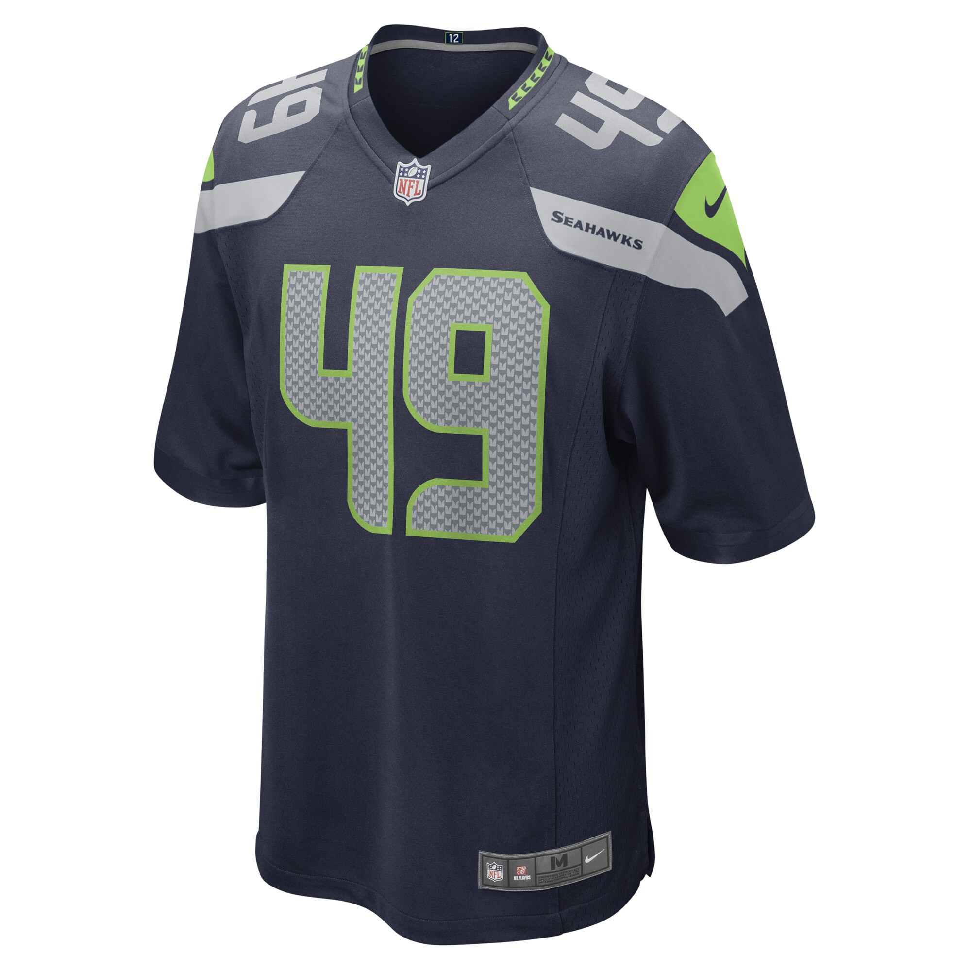 Seattle Seahawks Joshua Onujiogu College Navy Game Player NFL Jersey Men's