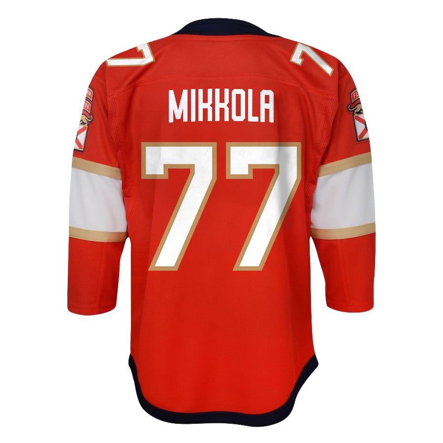 Niko Mikkola 77 Florida Panthers 2024 STANLEY CUP Final Home Breakaway Red NHL Jersey Youth