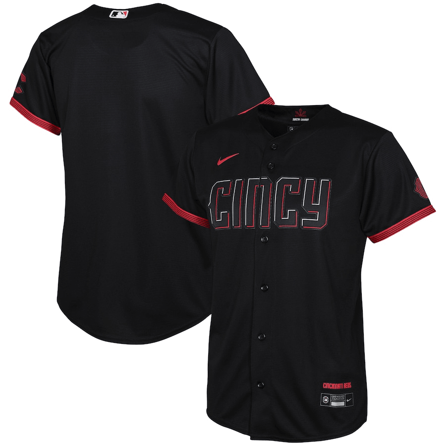 Cincinnati Reds 2023 City Connect Black MLB Jersey Youth