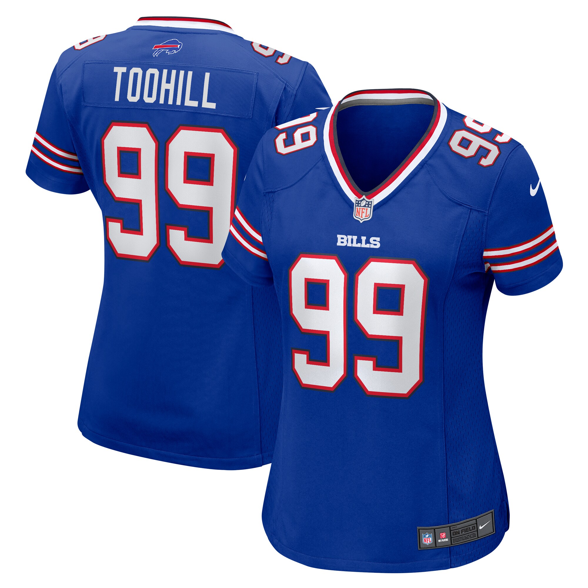 Buffalo Bills Casey Toohill Royal Team Game NFL Jersey Women's