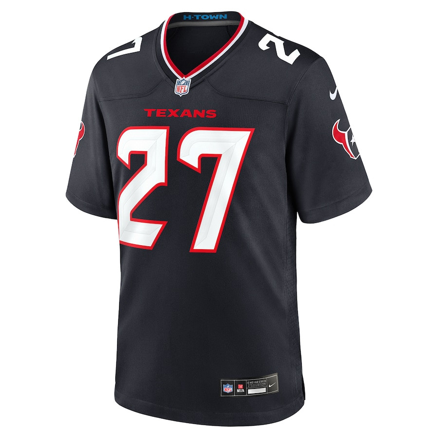 Myles Bryant 27 Houston Texans Team Game Navy NFL Jersey Men's