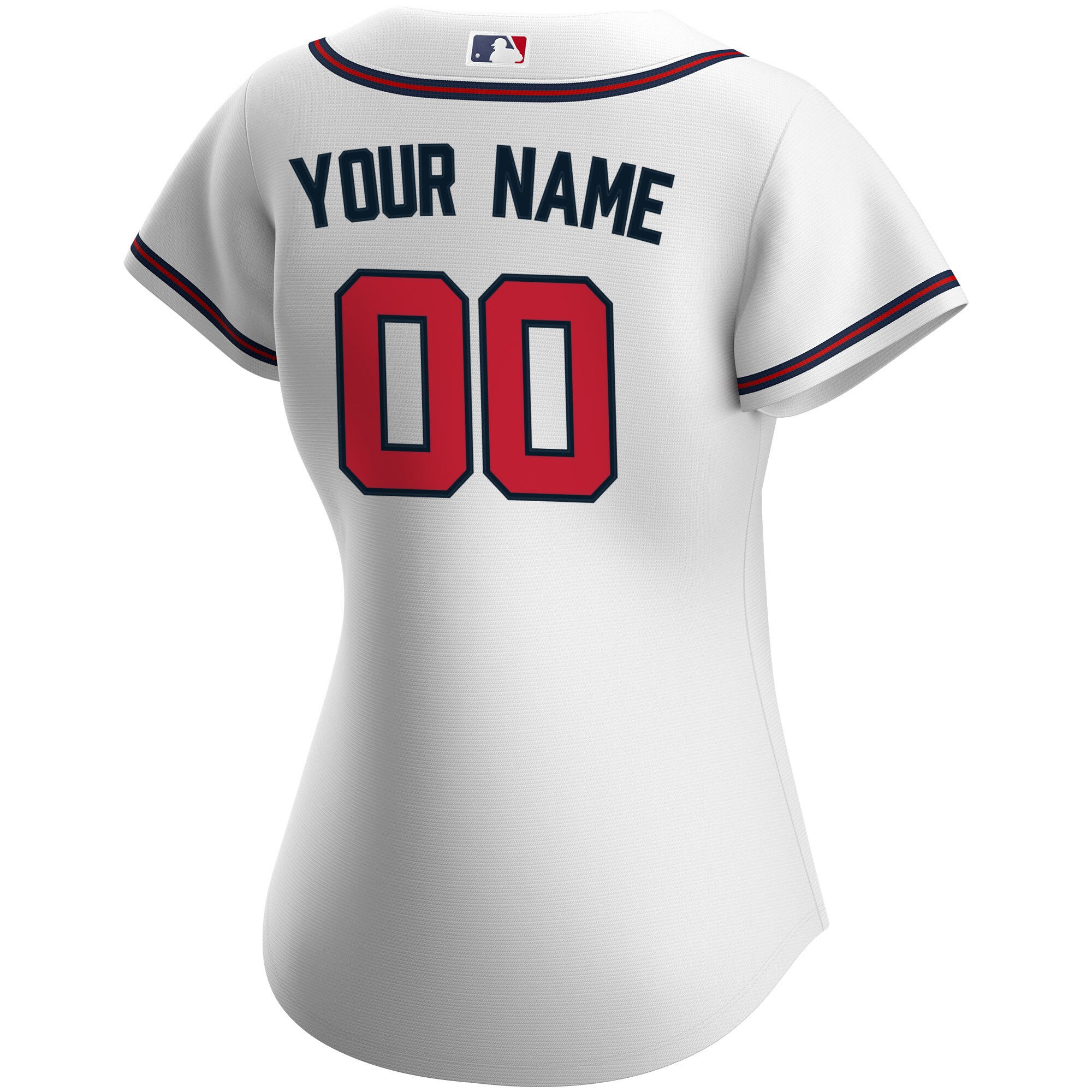 Atlanta Braves White Home Custom MLB Jersey Women's