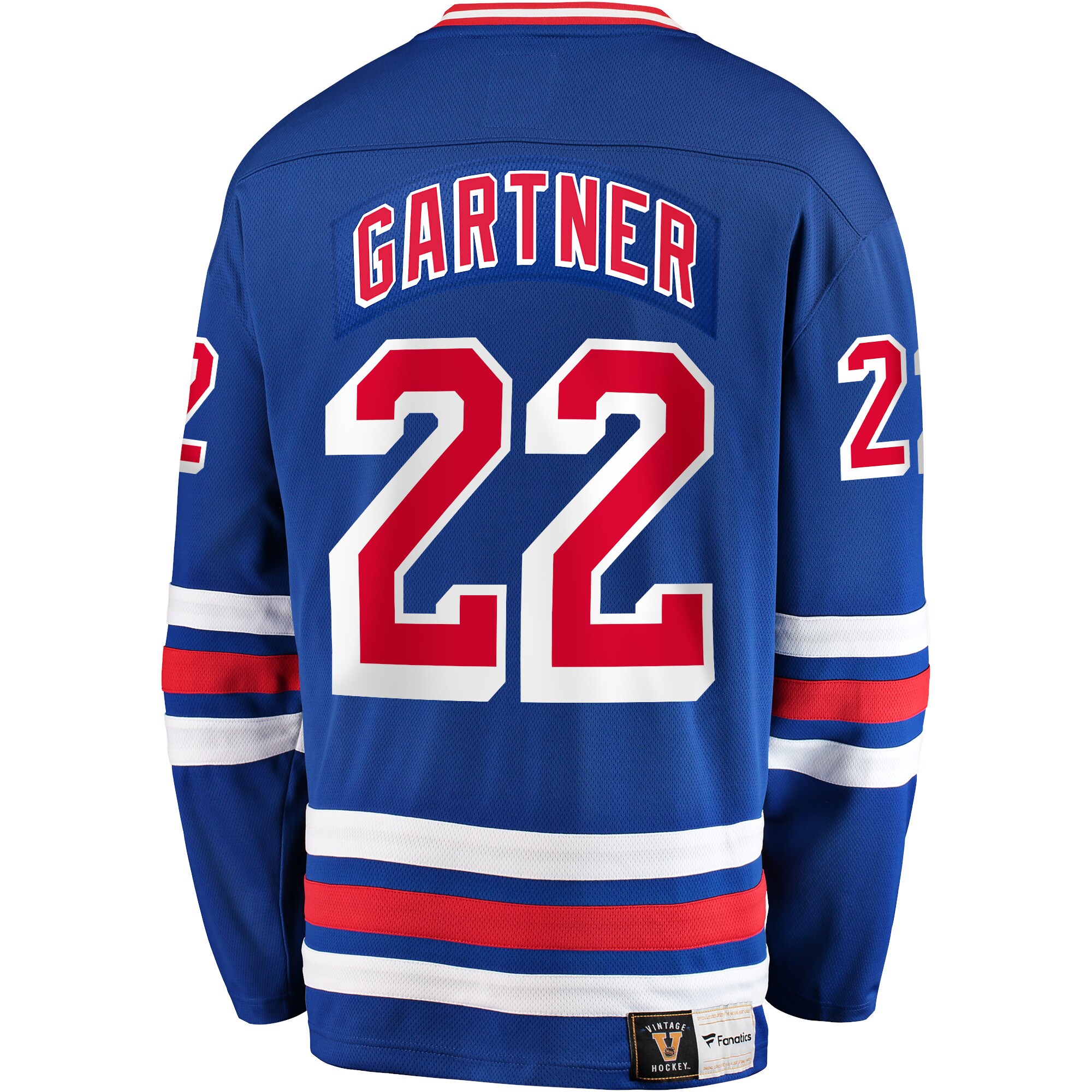 New York Rangers Mike Gartner Blue Premier Breakaway Retired Player NHL Jersey Men's