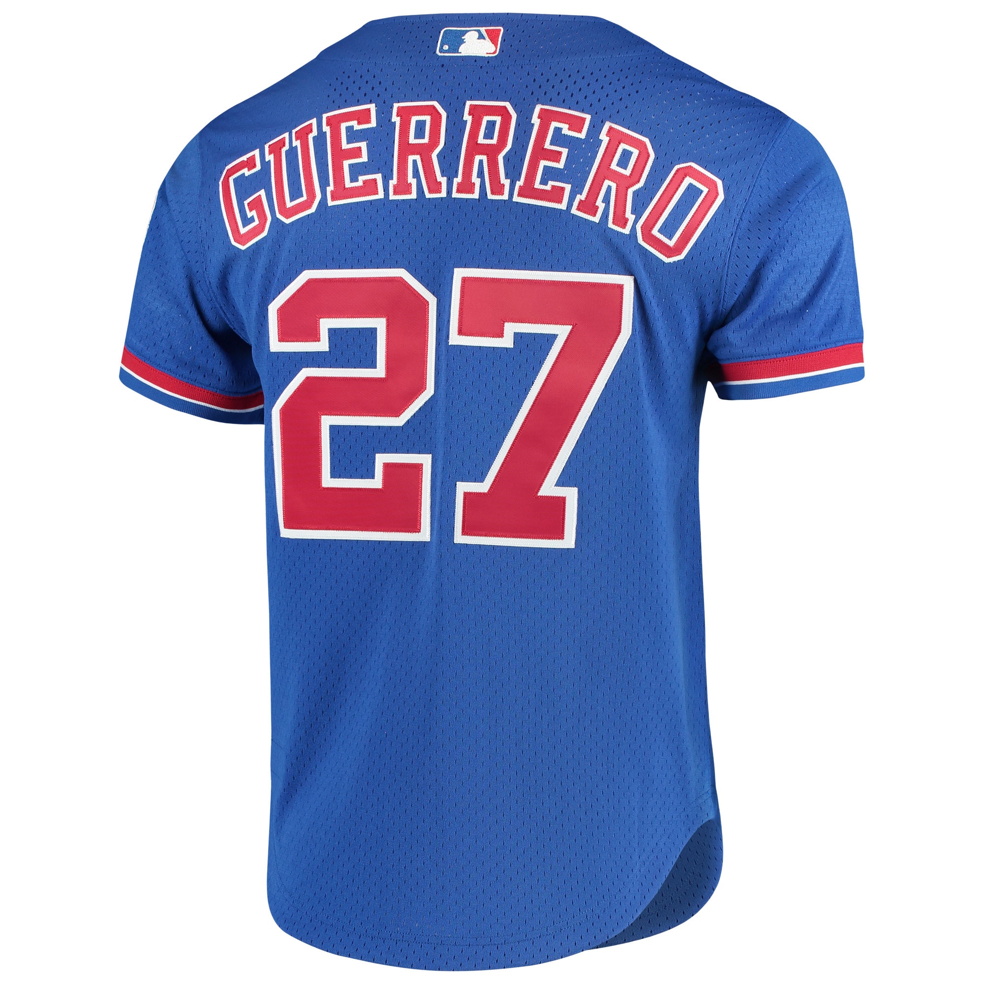 Montreal Expos Vladimir Guerrero Mitchell Ness Royal Cooperstown Collection Mesh Batting Practice Button-Up MLB Jersey Men's