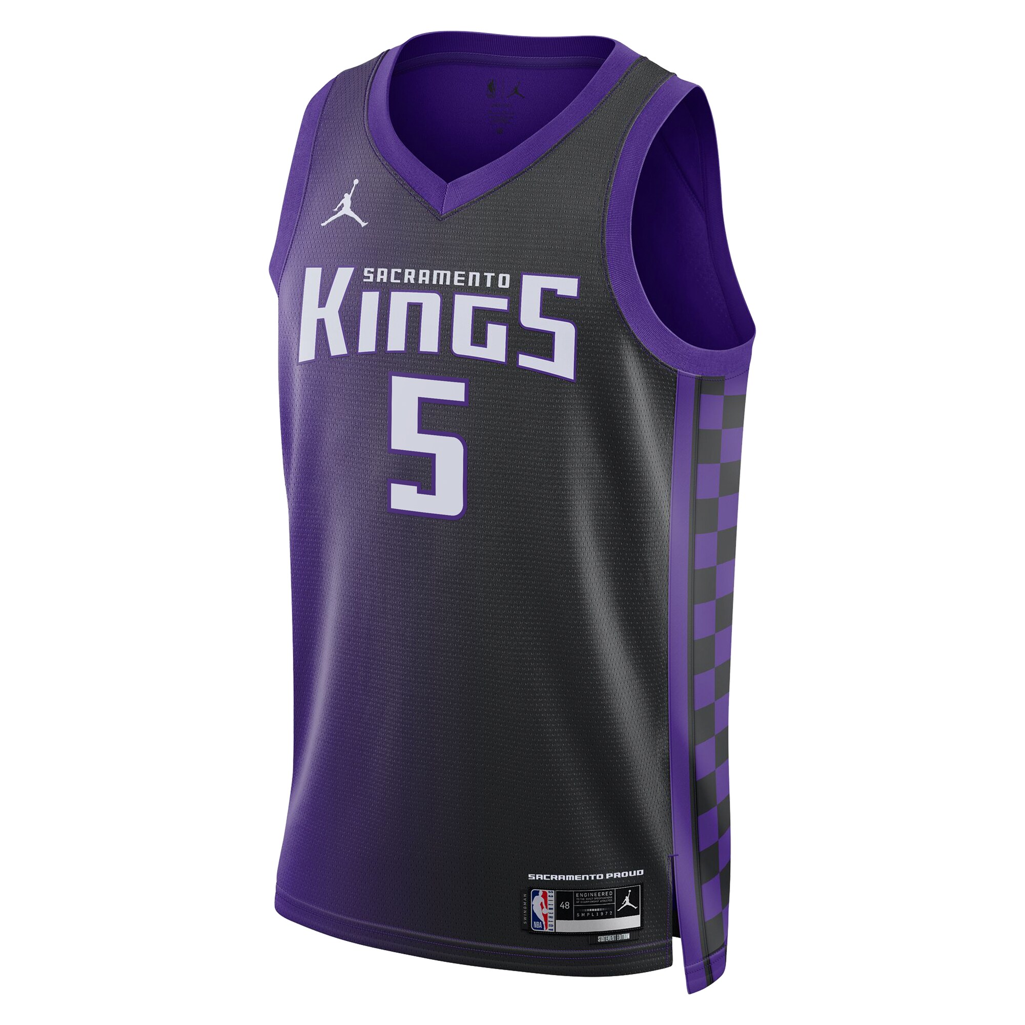 Camiseta Sacramento Kings Jordan Brand Statement Edition Swingman Purpura De'Aaron Fo Unisex NBA Jersey Unisex