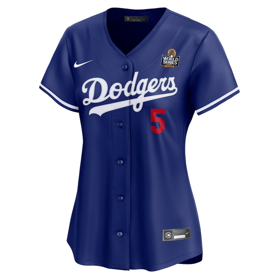 Freddie Freeman 5 Los Angeles Dodgers 2024 World Series Alternate Limited Royal MLB Jersey Women's