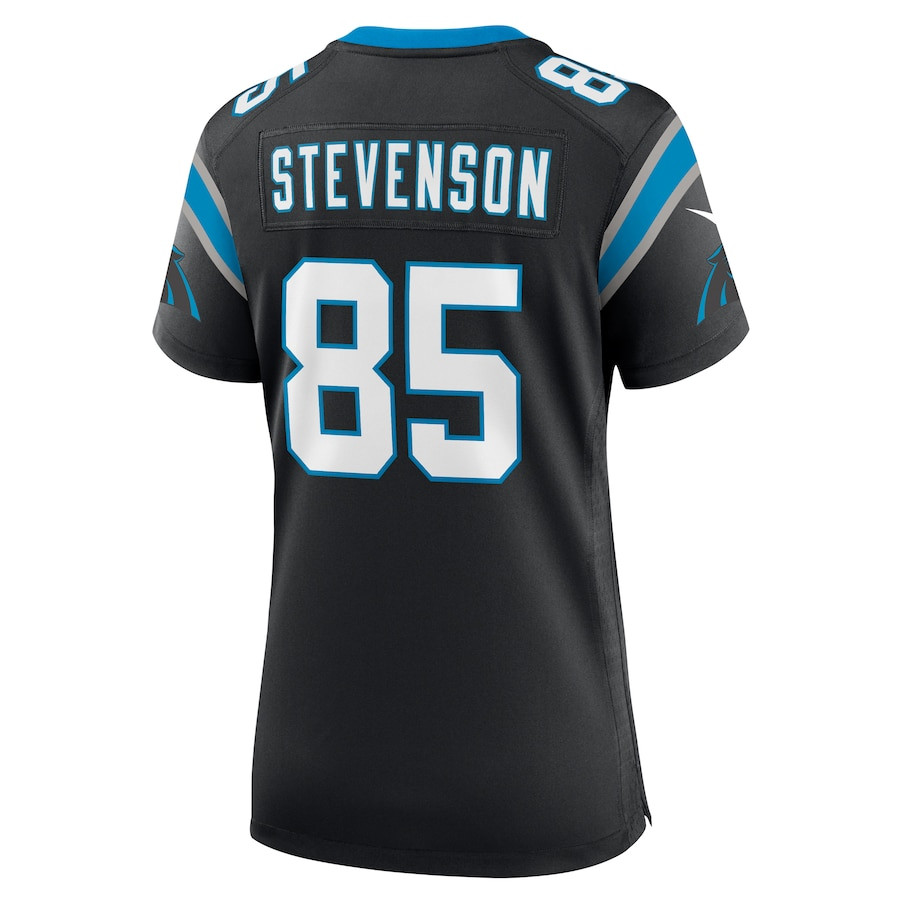 Marquez Stevenson 85 Carolina Panthers Team Game Black NFL Jersey Women's