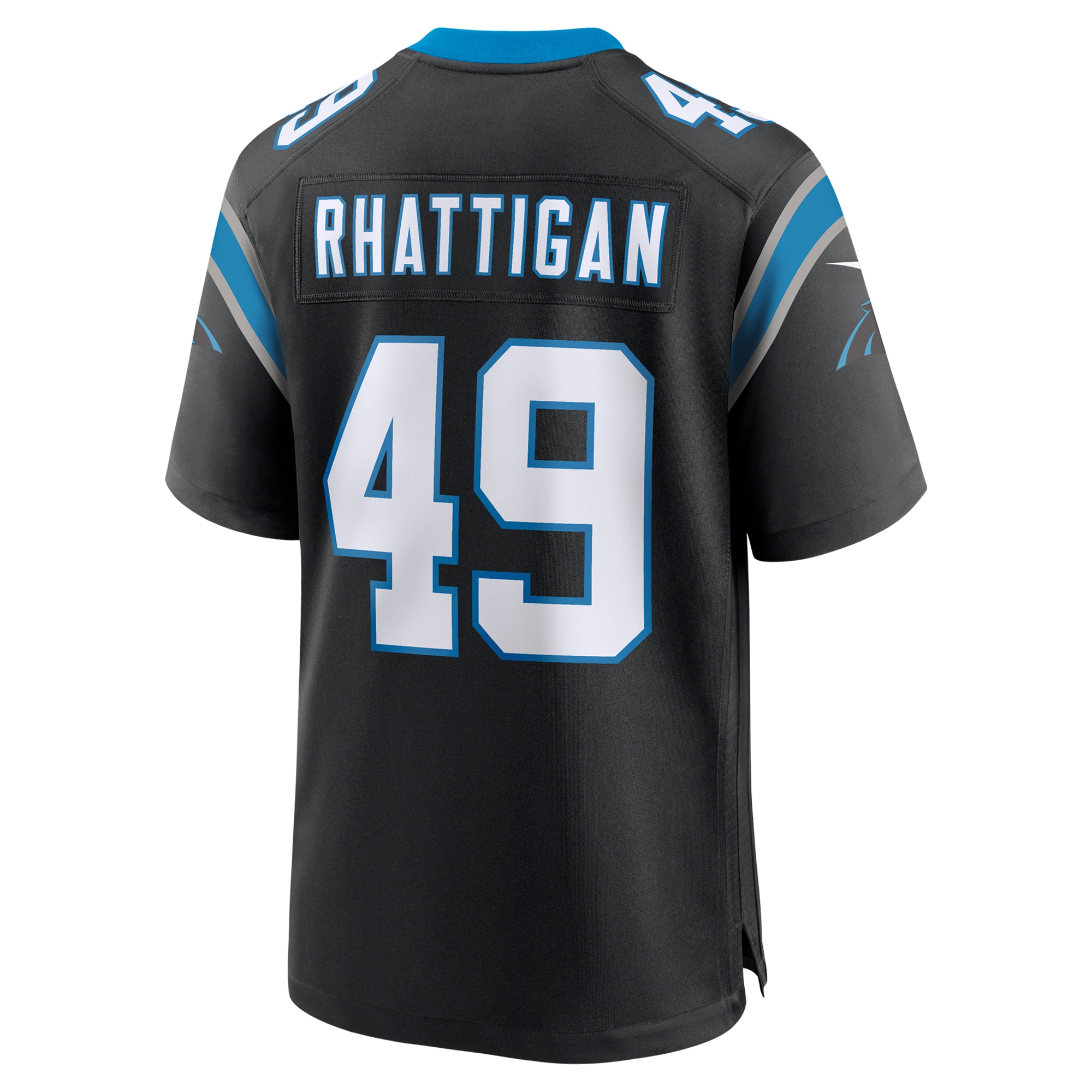 Carolina Panthers Jon Rhattigan Black Game NFL Jersey Men's