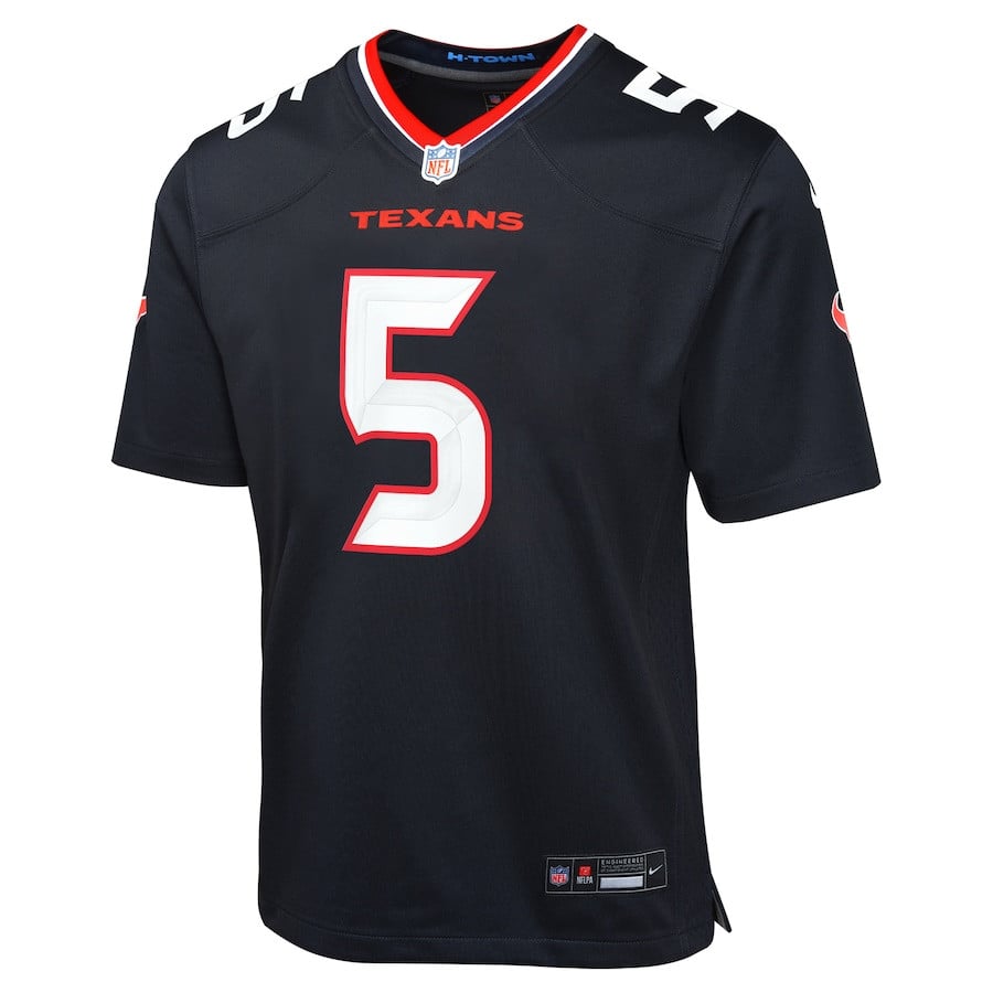 Jalen Pitre 5 Houston Texans Game Navy NFL Jersey Youth
