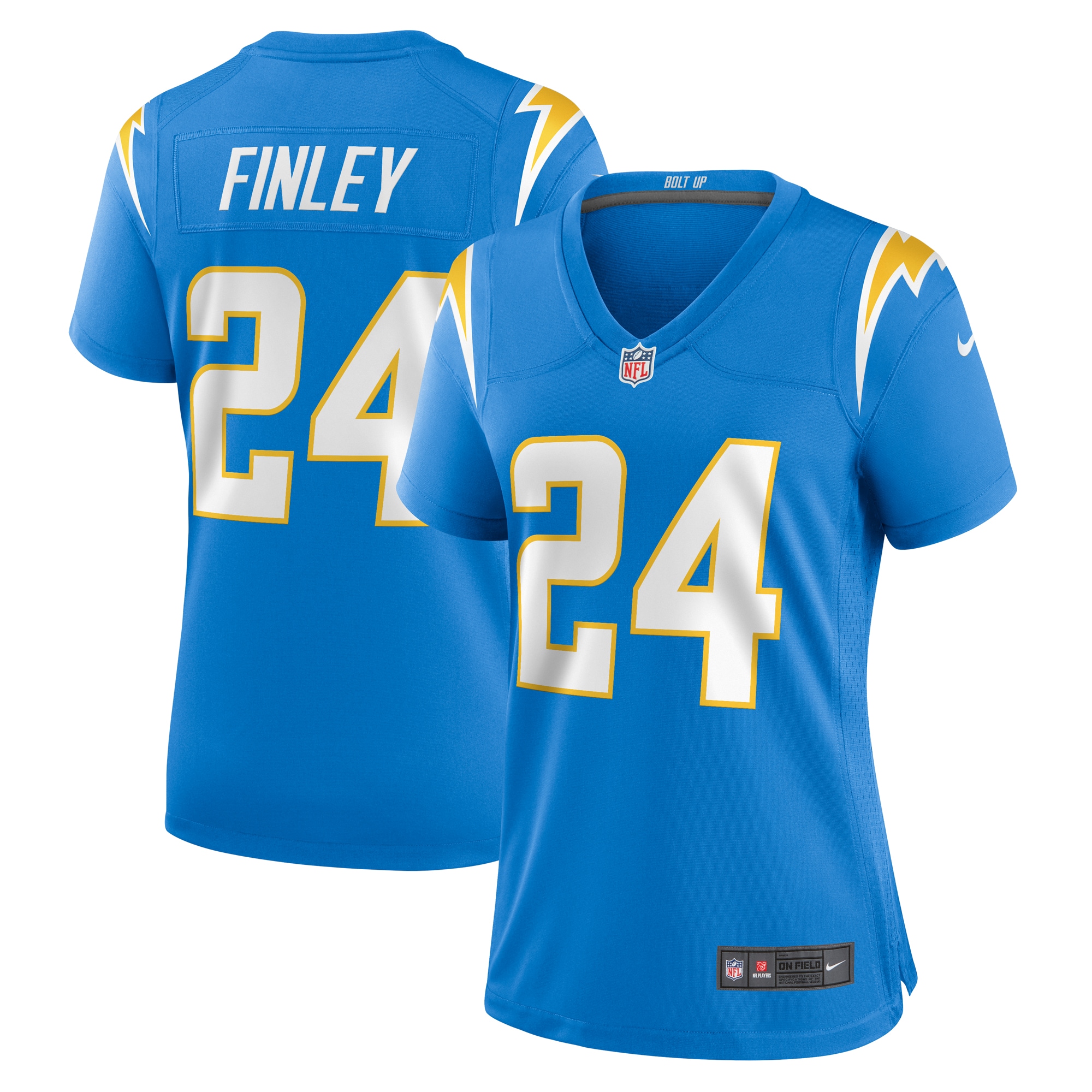 Los Angeles Chargers AJ Finley Powder Blue Team Game NFL Jersey Women's