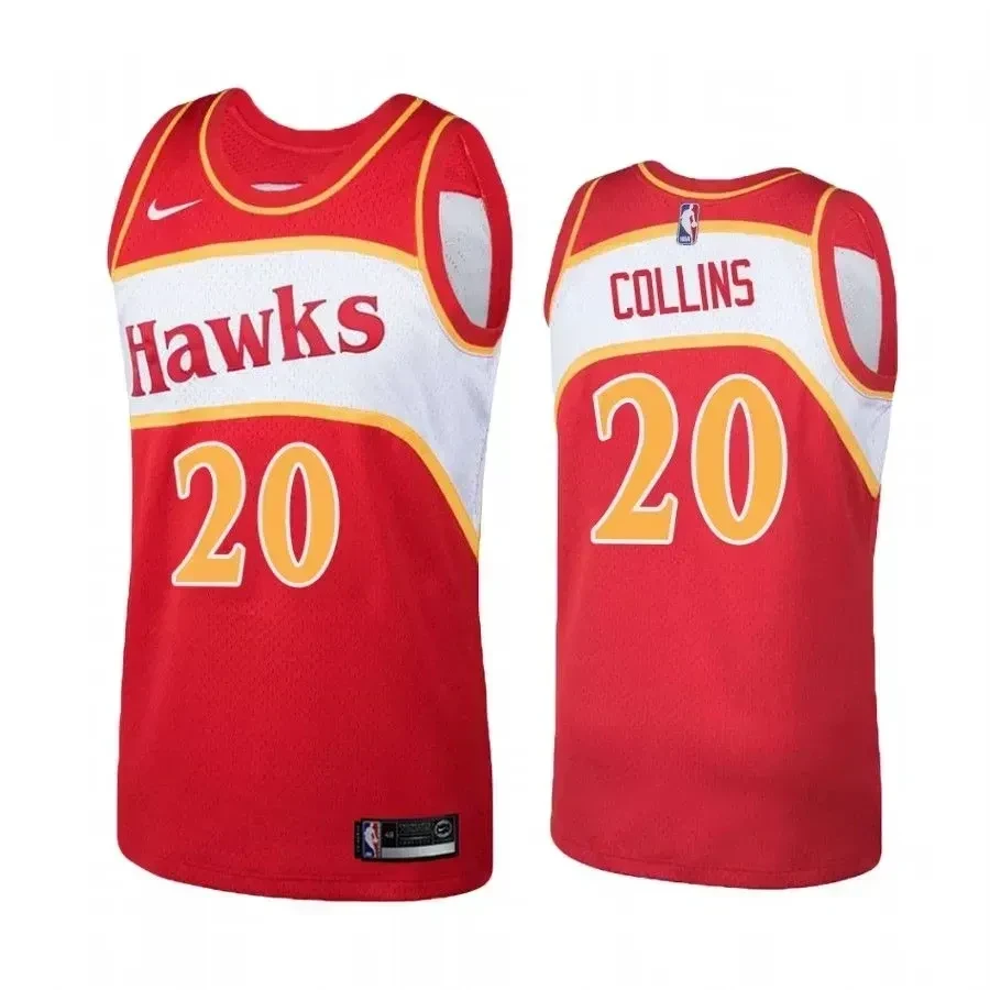 Atlanta Hawks 20 John Collins Hardwood Classics Red NBA Jersey Men's