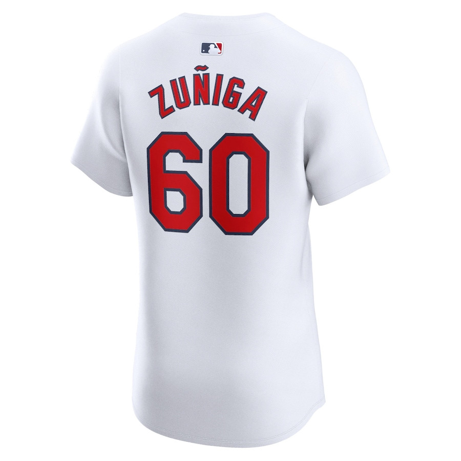 Guillermo Zu?iga 60 St. Louis Cardinals Home Elite Player White MLB Jersey Men's