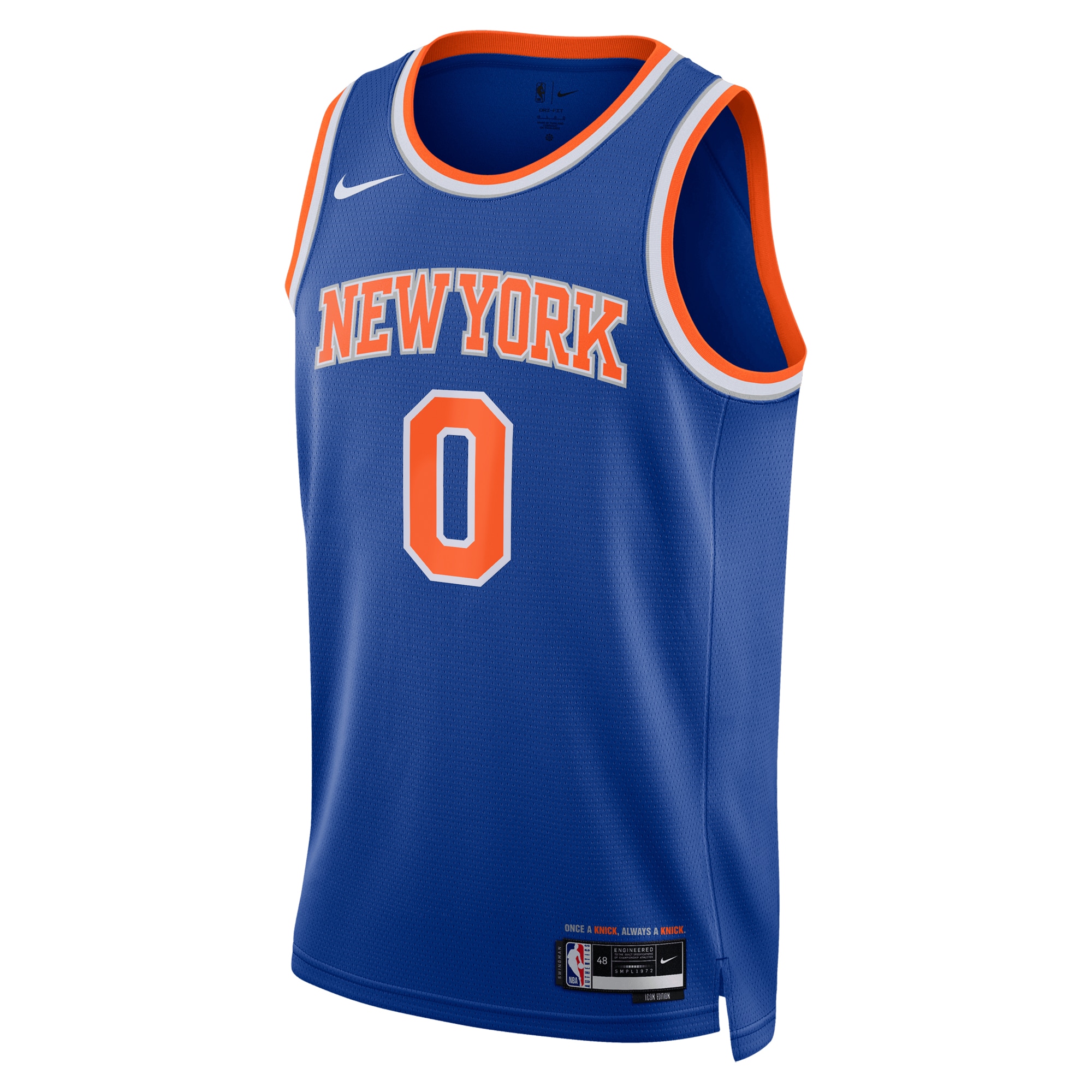 New York Knicks Icon Edition Swingman Blue Donte DiVincenz Unisex NBA Jersey Unisex