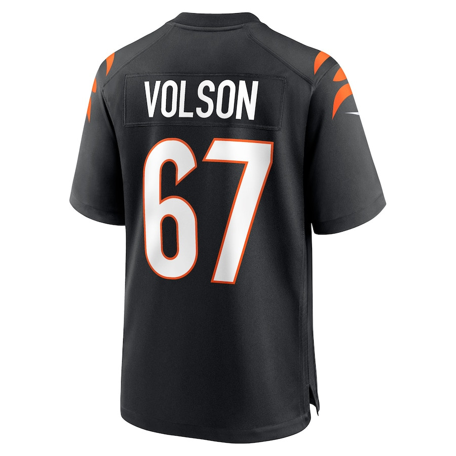 Cordell Volson 67 Cincinnati Bengals Team Game Black NFL Jersey Men's