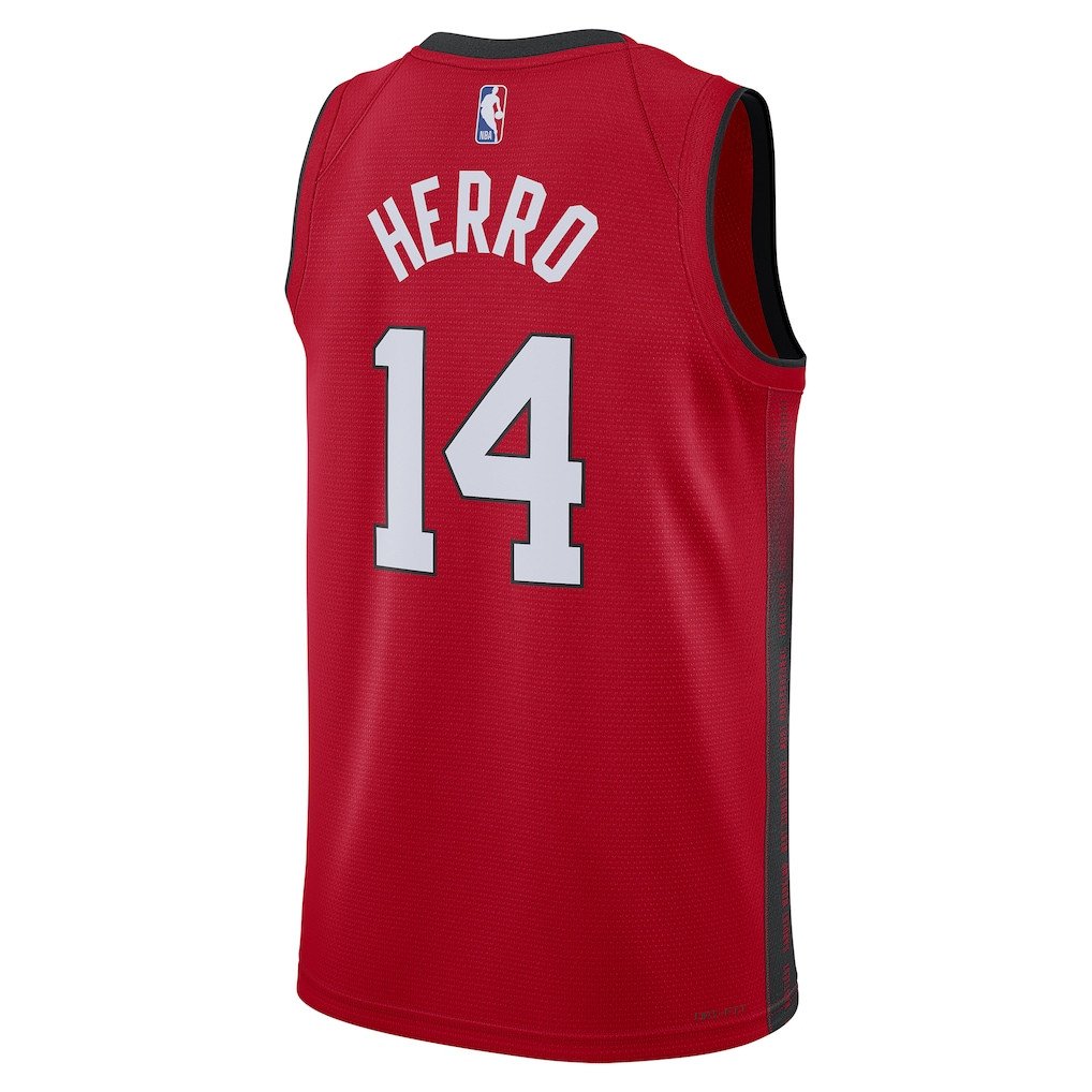 Tyler Herro 14 Miami Heat Unisex 2024/25 Swingman Player City Edition Red NBA Jersey Unisex