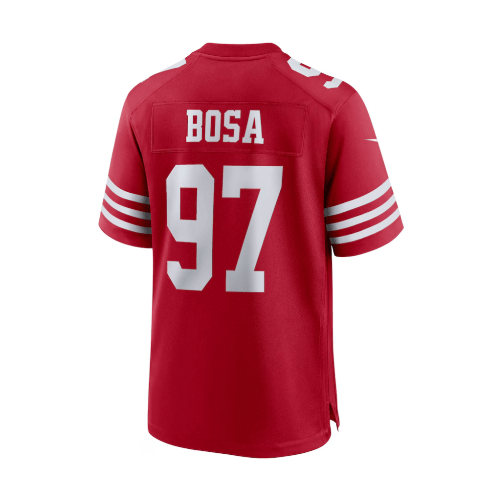 Nick Bosa 97 San Francisco 49ers 2025 Pro Bowl Patch Game Scarlet NFL Jersey Men's