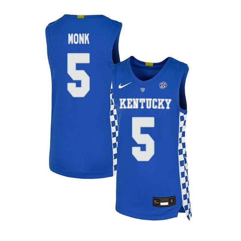 5 Malik Monk Royal Blue Elite Kentucky Wildcats NCAA Jersey Men's