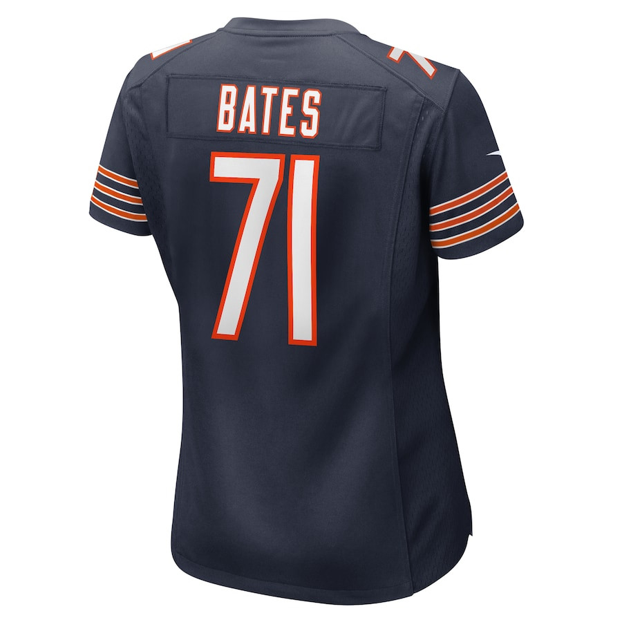 Ryan Bates 71 Chicago Bears Game Navy NFL Jersey Women's
