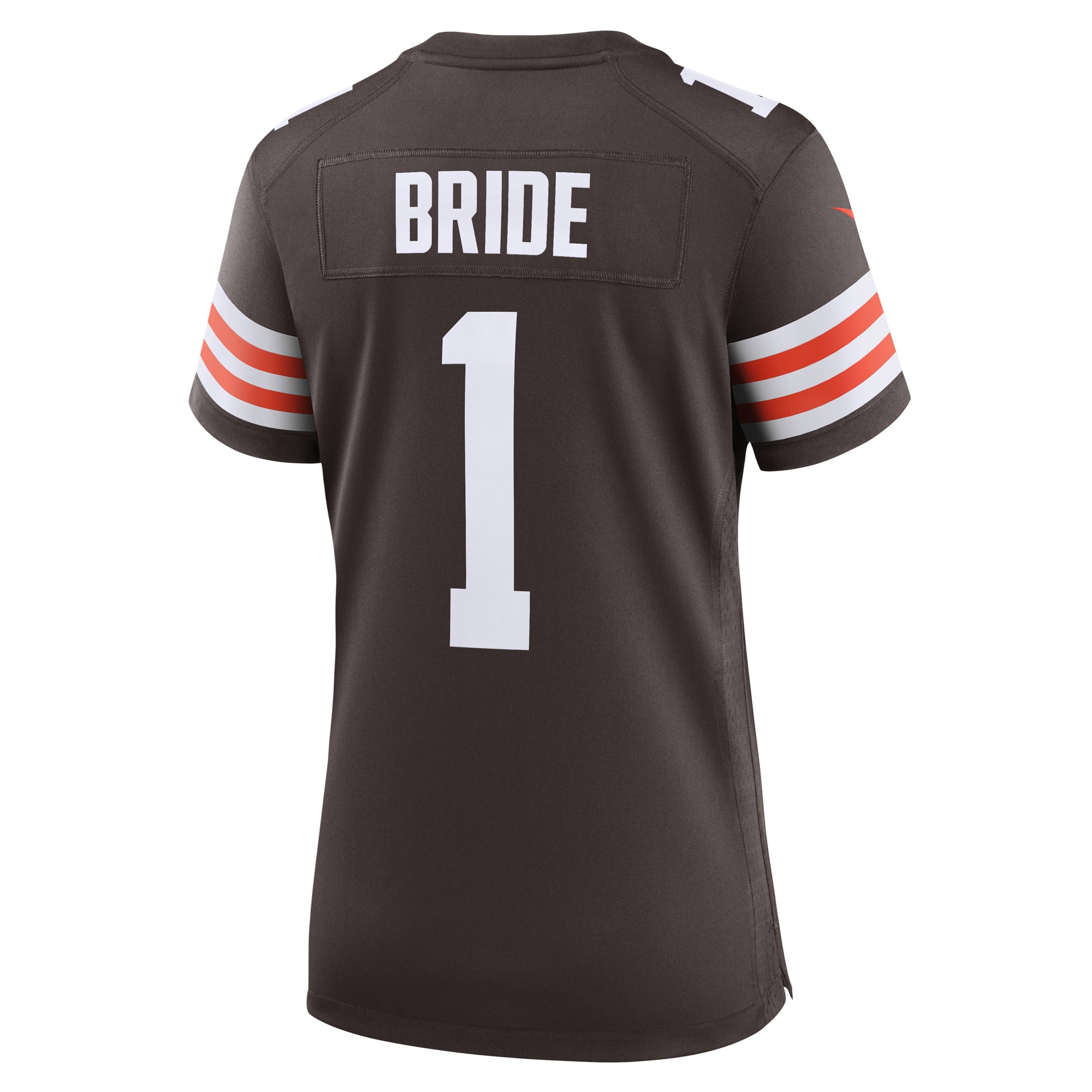 Cleveland Browns Number 1 Bride Brown Game NFL Jersey Women's