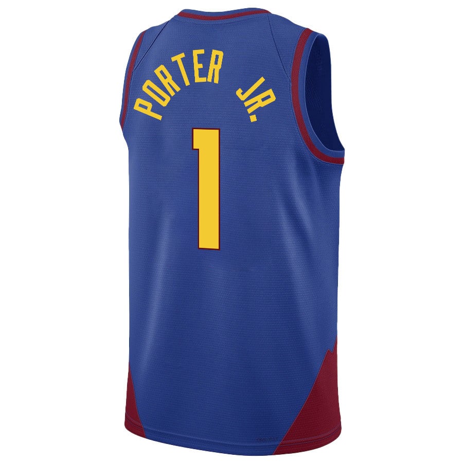 Michael Porter Jr. 1 Denver Nuggets Future Superstar 2023 Champions Swingman Blue NBA Jersey Men's