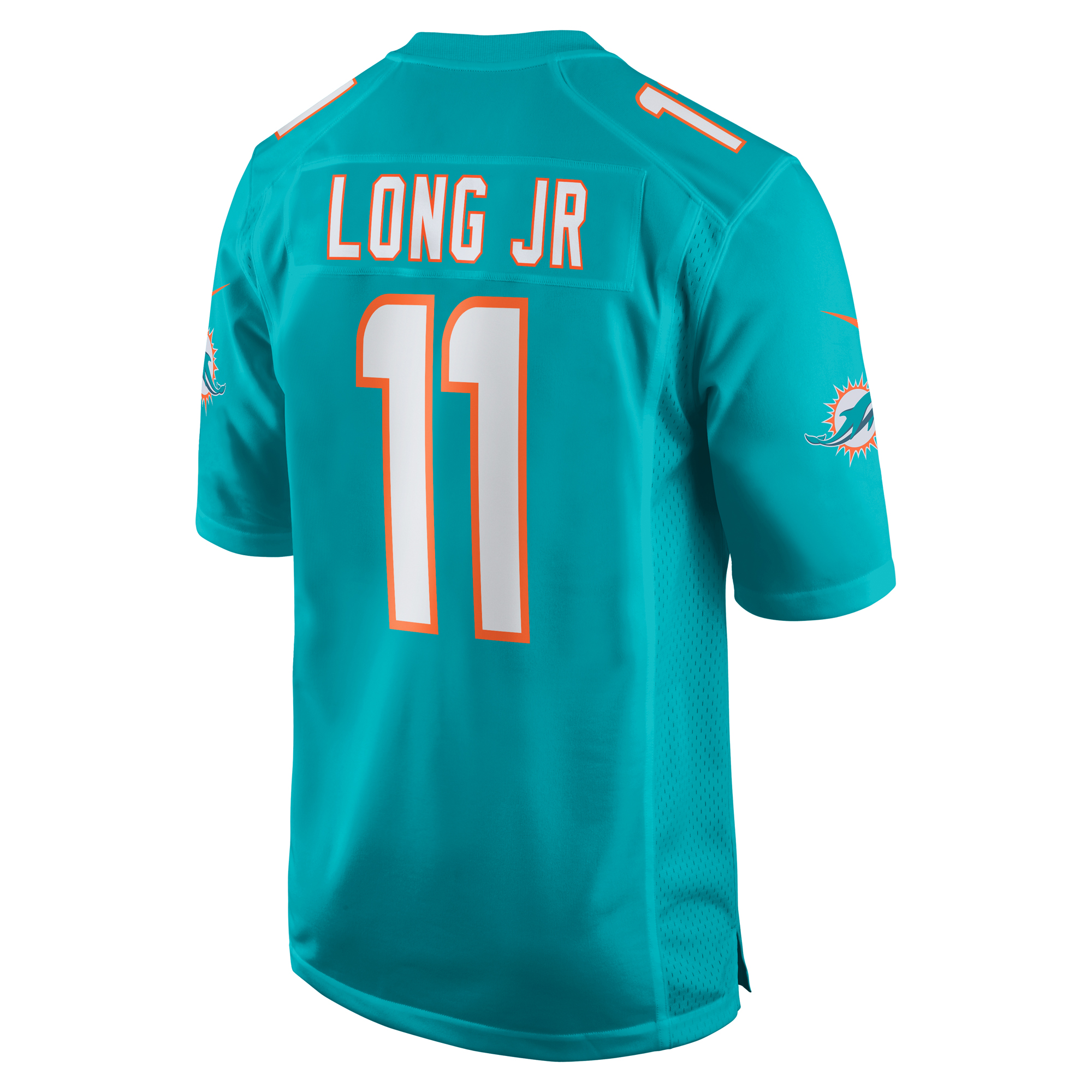 Miami Dolphins David Long Jr. Aqua Game NFL Jersey Men's