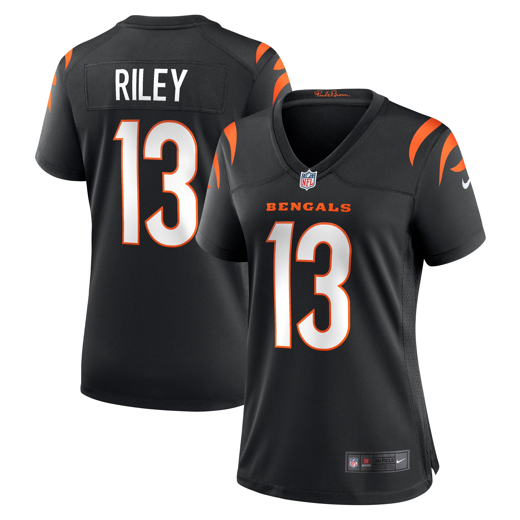 Cincinnati Bengals Ken Riley Black Retired Player Game NFL Jersey Women's