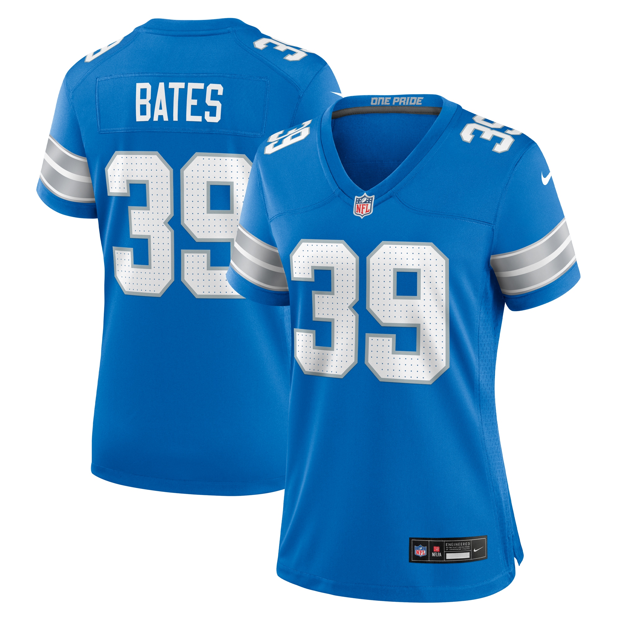 Detroit Lions Jake Bates Blue Team Game NFL Jersey Women's