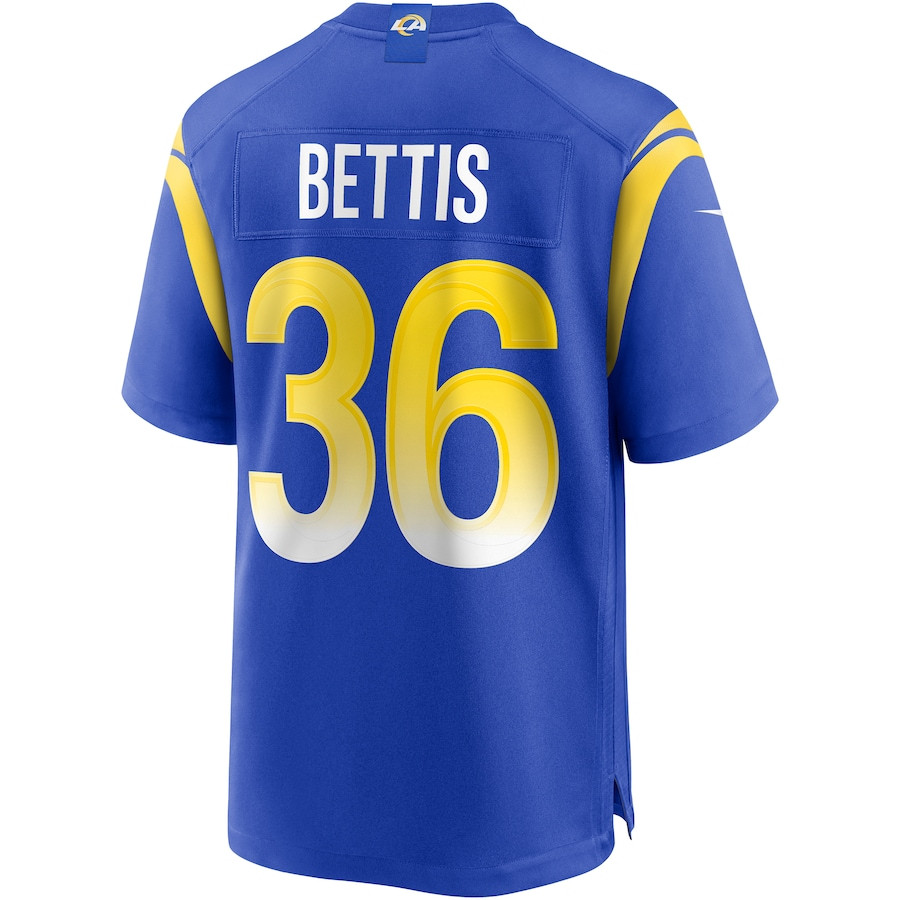 Jerome Bettis 36 Los Angeles Rams Game Retired Royal NFL Jersey Men's