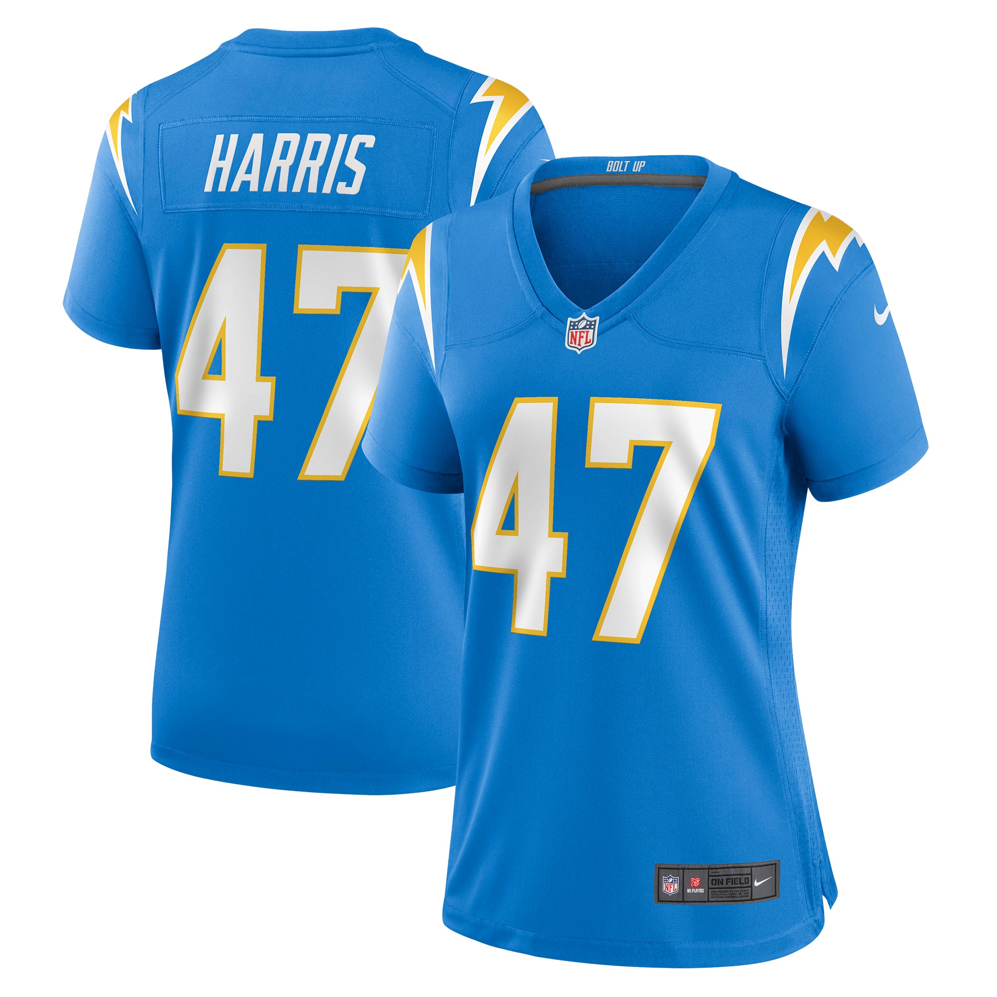 Los Angeles Chargers Josh Harris Powder Blue Game NFL Jersey Women's