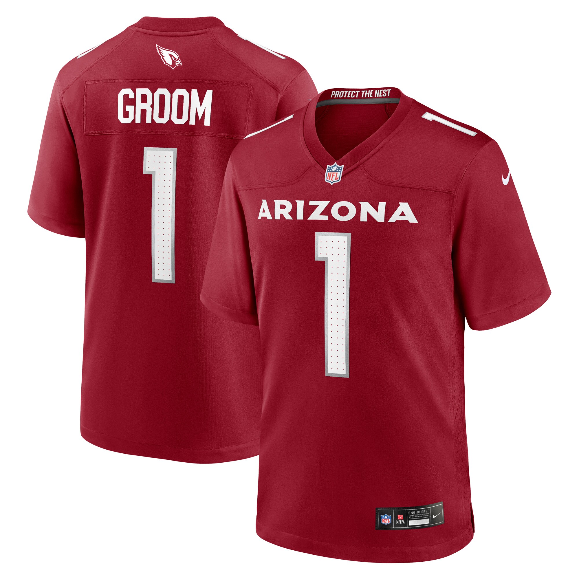 Arizona Cardinals Number 1 Groom Cardinal Game NFL Jersey Men's