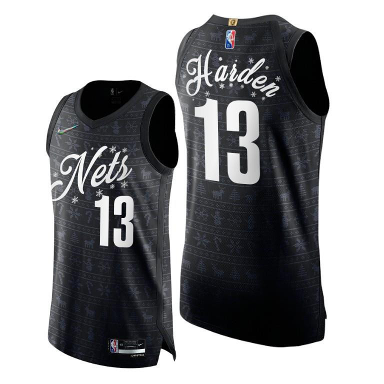 Brooklyn Nets 13 James Harden Black Christmas Eve 75th Anniversary NBA Jersey Men's