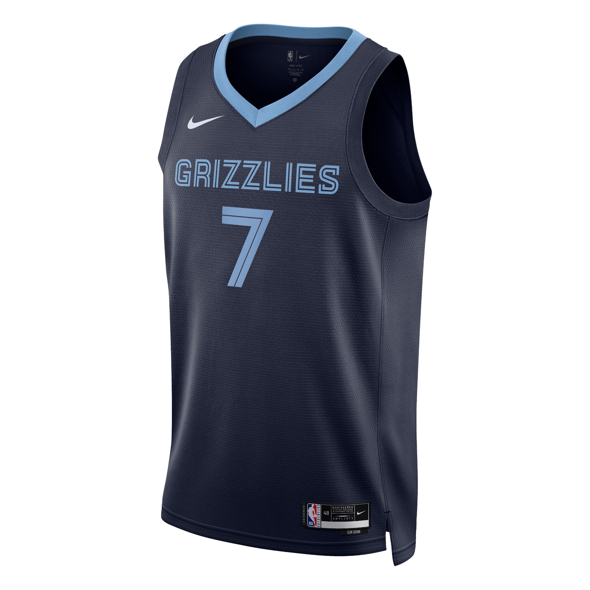 Camiseta Icon Edition Swingman de los Memphis Grizzlies Azul marino Santi Aldam Unisex NBA Jersey Unisex