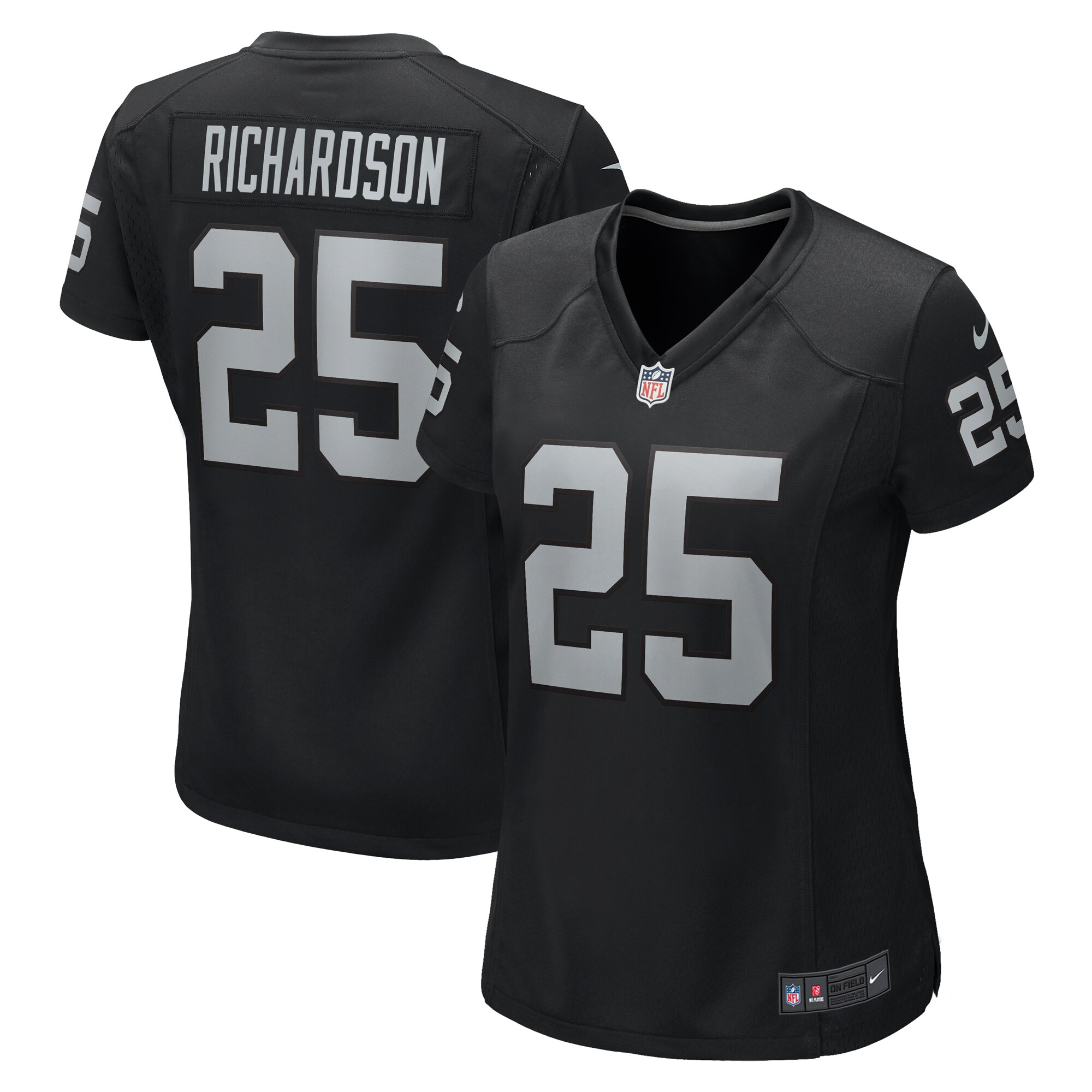 Las Vegas Raiders Decamerion Richardson Black Game NFL Jersey Women's