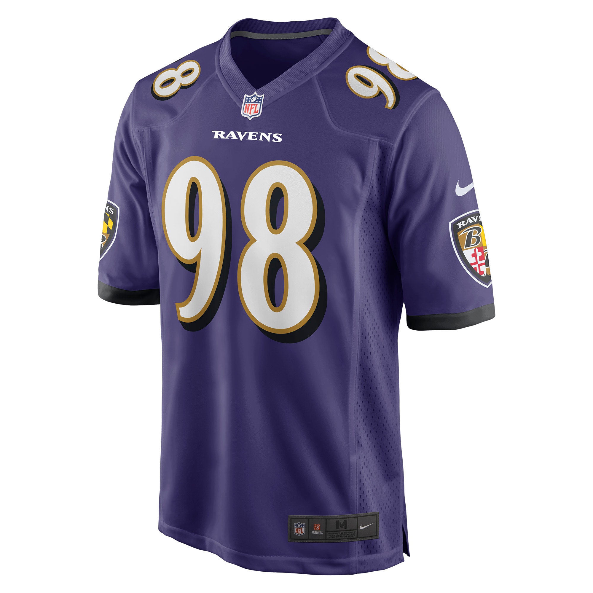 Baltimore Ravens Travis Jones Purple Player Game NFL Jersey Men's