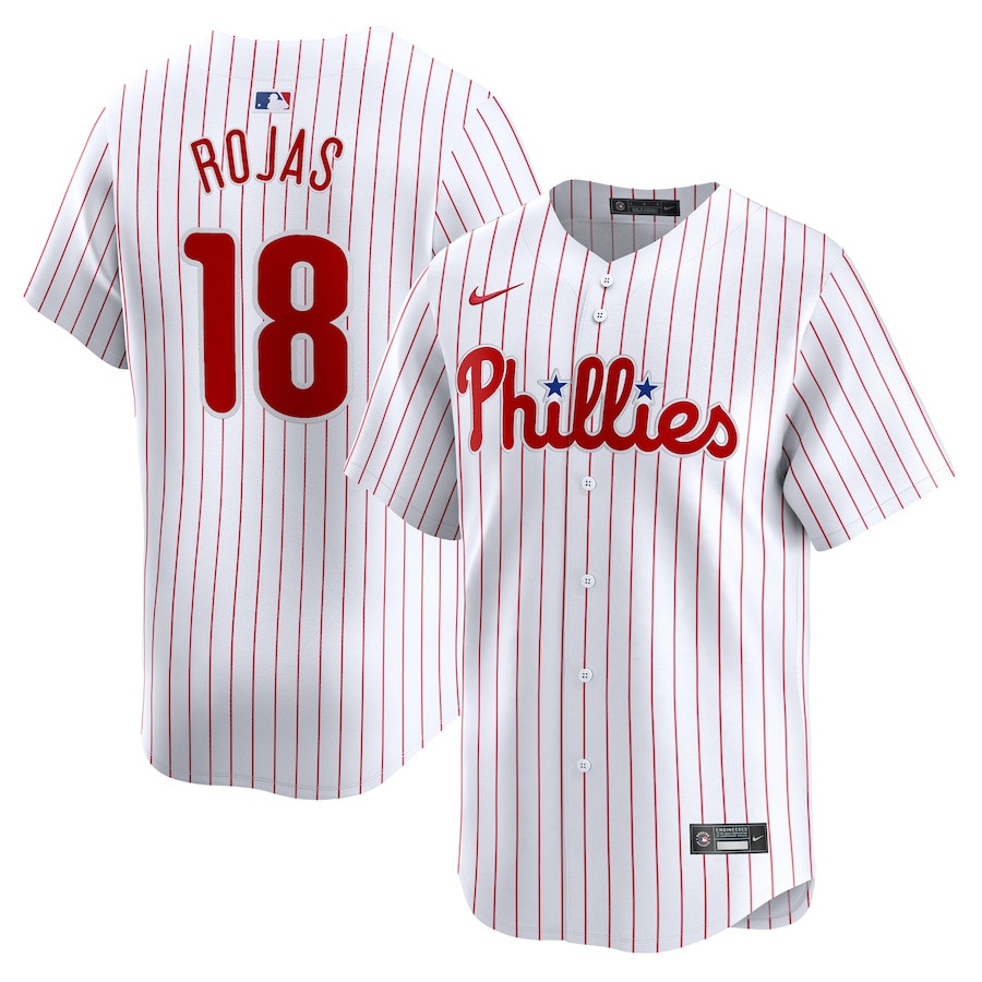 Johan Rojas 18 Philadelphia Phillies Home Limited Player White MLB Jersey Men's