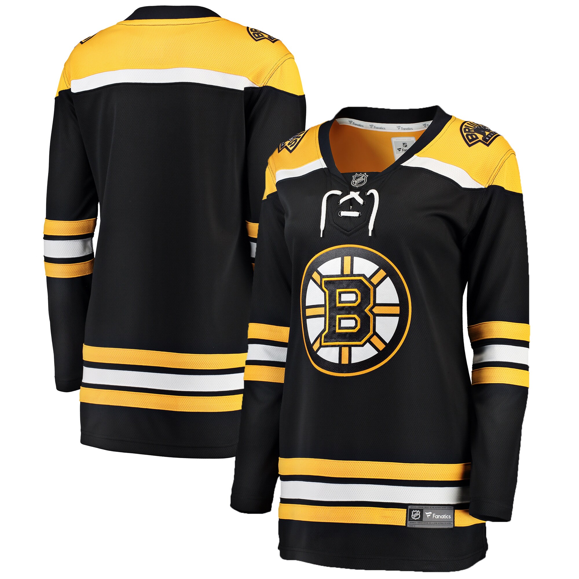 Boston Bruins Black Breakaway Home NHL Jersey Women's