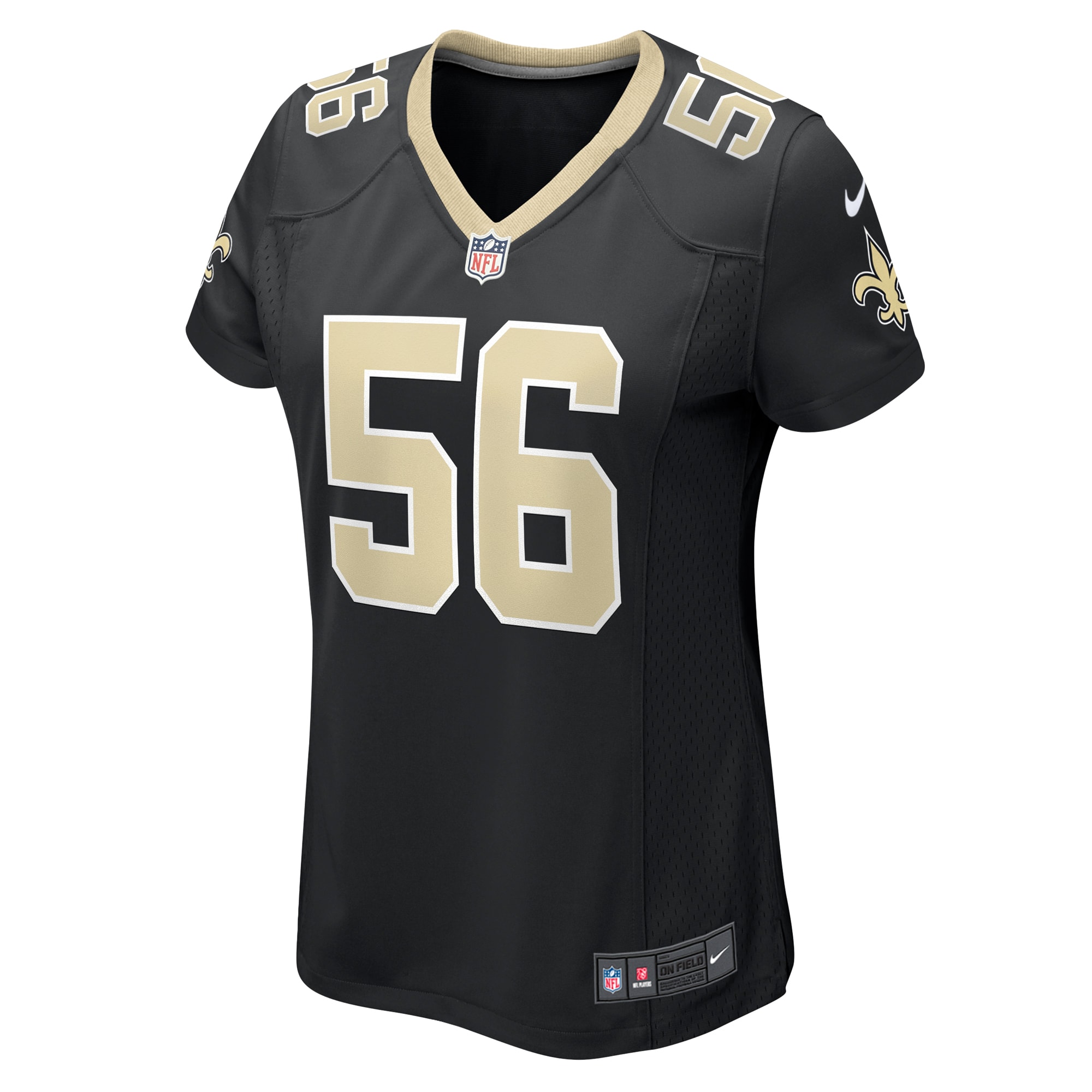 New Orleans Saints Demario Davis Black Game NFL Jersey Women's