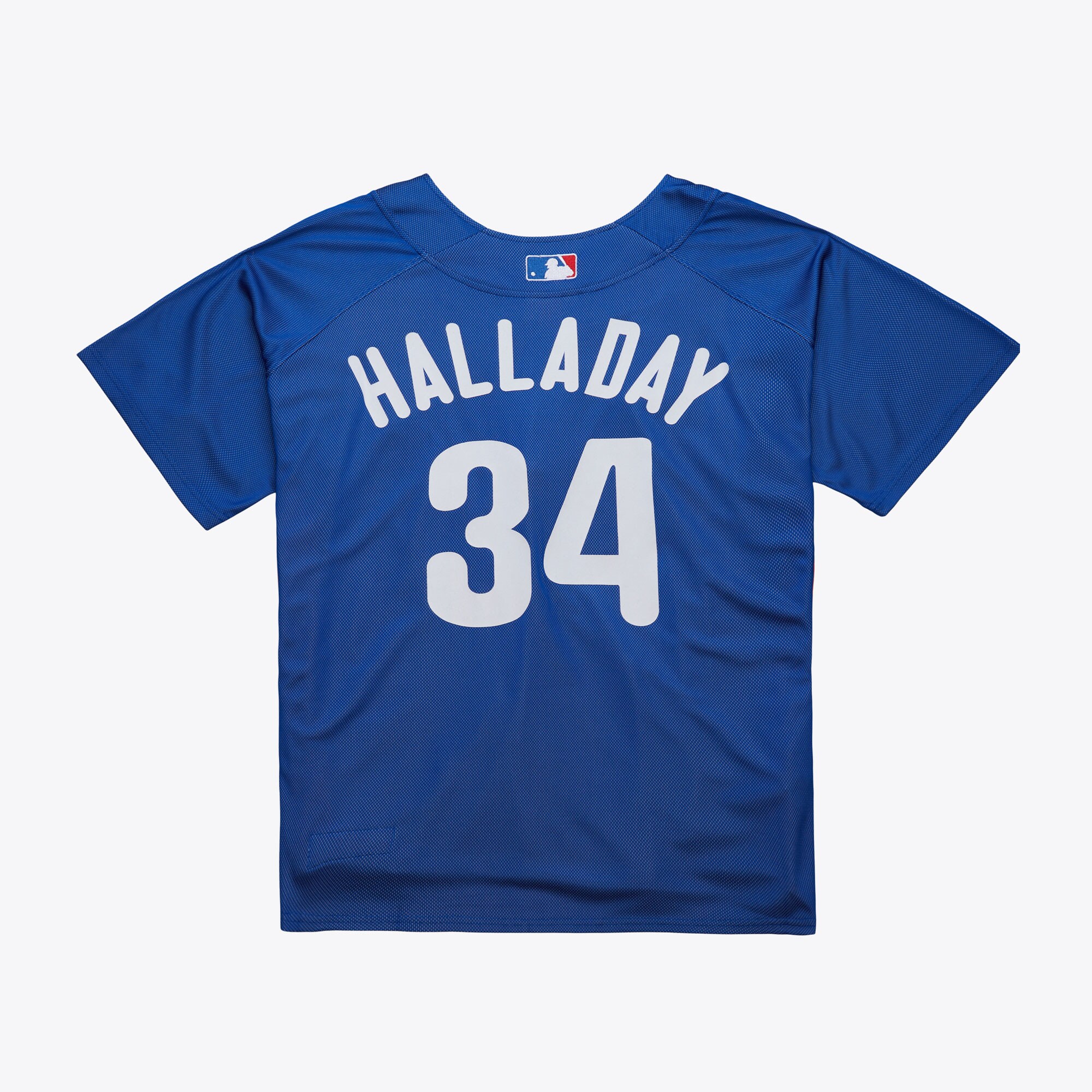 Philadelphia Phillies Roy Halladay Mitchell Ness Royal 2010 Batting Practice Pullover MLB Jersey Men's
