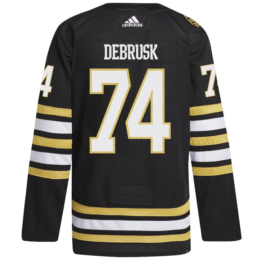 Jake DeBrusk 74 Boston Bruins 2024 Playoffs Patch Home Black NHL Jersey Men's