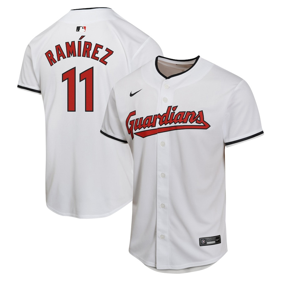 Jose Ramirez #11 Cleveland Guardians Home Game Player White MLB Jersey Youth