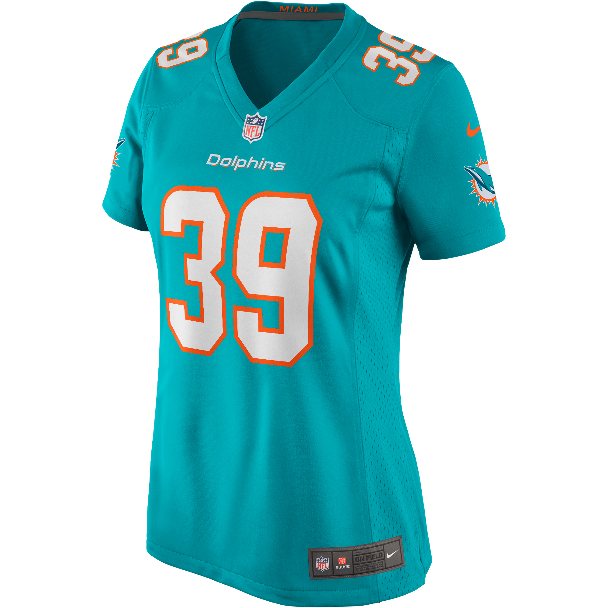 Miami Dolphins Larry Csonka Aqua Game Retired Player NFL Jersey Women's