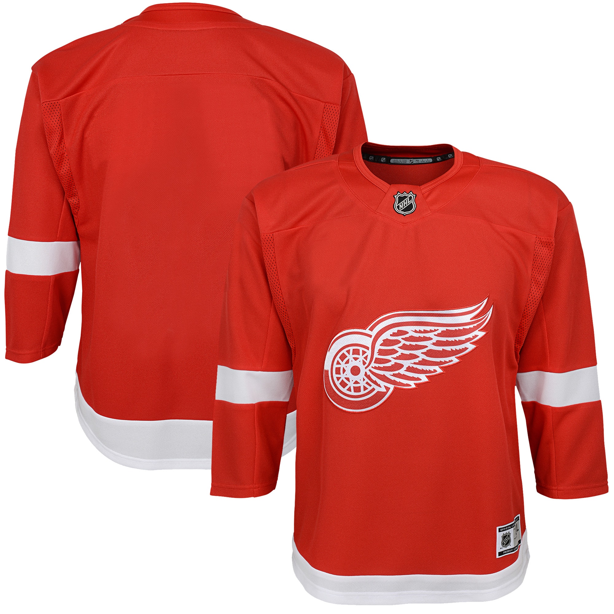 Detroit Red Wings Red Home Blank Premier NHL Jersey Youth