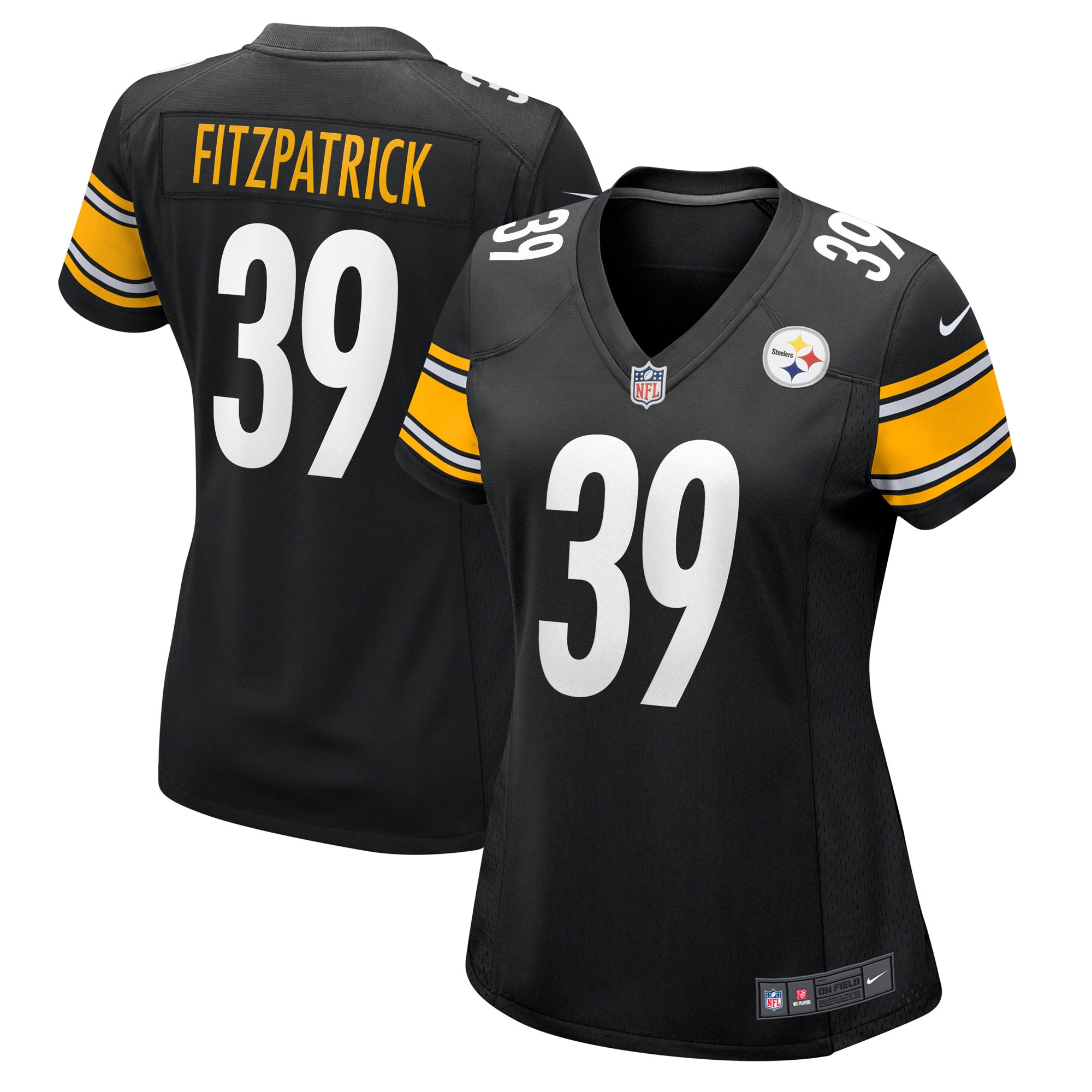 Pittsburgh Steelers Minkah Fitzpatrick Black Game NFL Jersey Women's