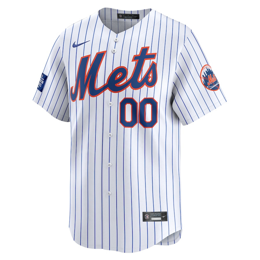 New York Mets 2024 World Tour London Series Home Limited Custom White MLB Jersey Men's