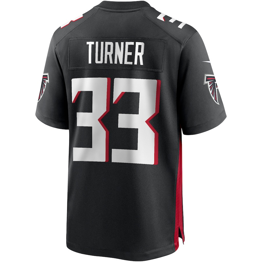 Michael Turner 33 Atlanta Falcons Game Retired Black NFL Jersey Men's