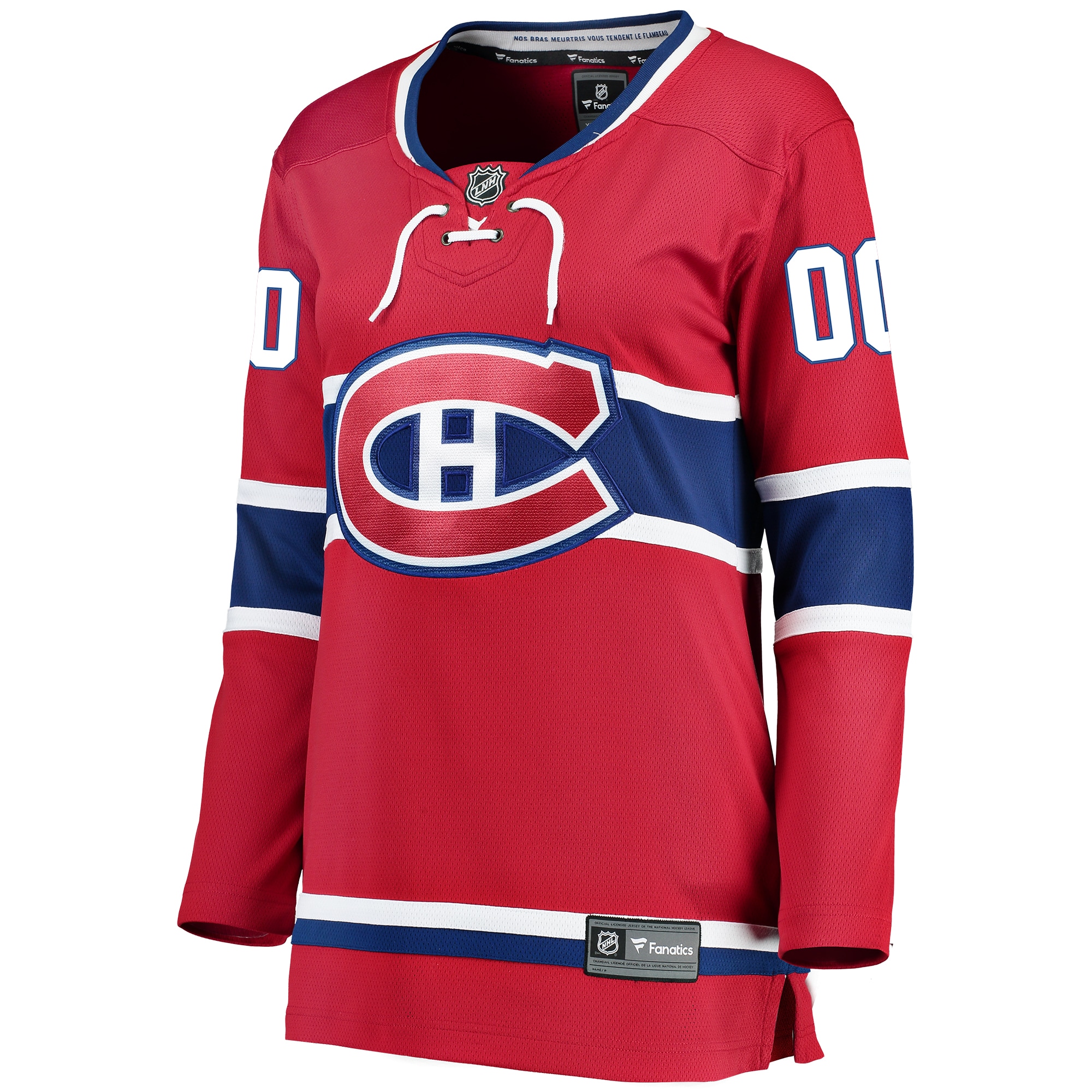 Montreal Canadiens Red Home Breakaway Custom NHL Jersey Women's