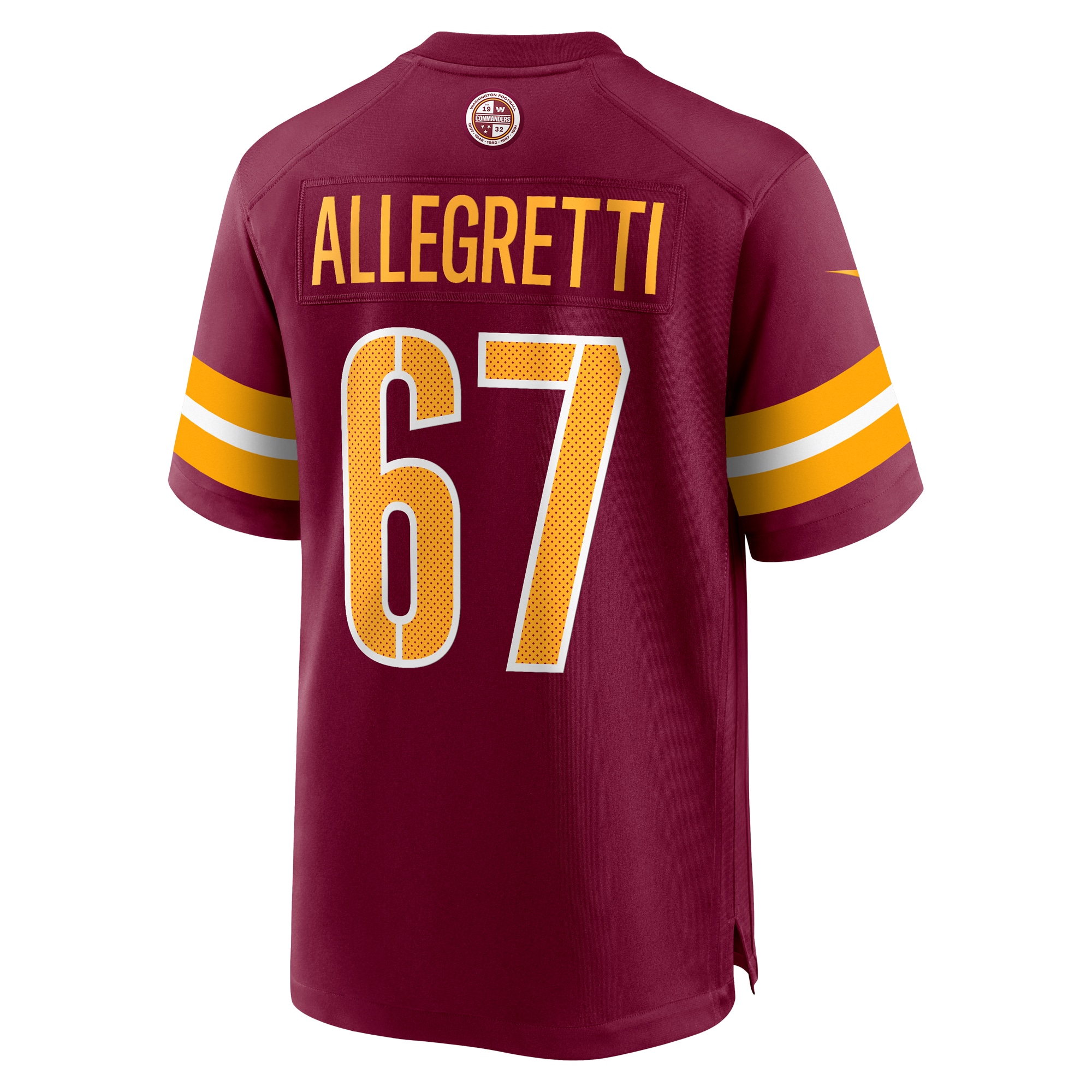 Washington Commanders Nick Allegretti Burgundy Game NFL Jersey Men's