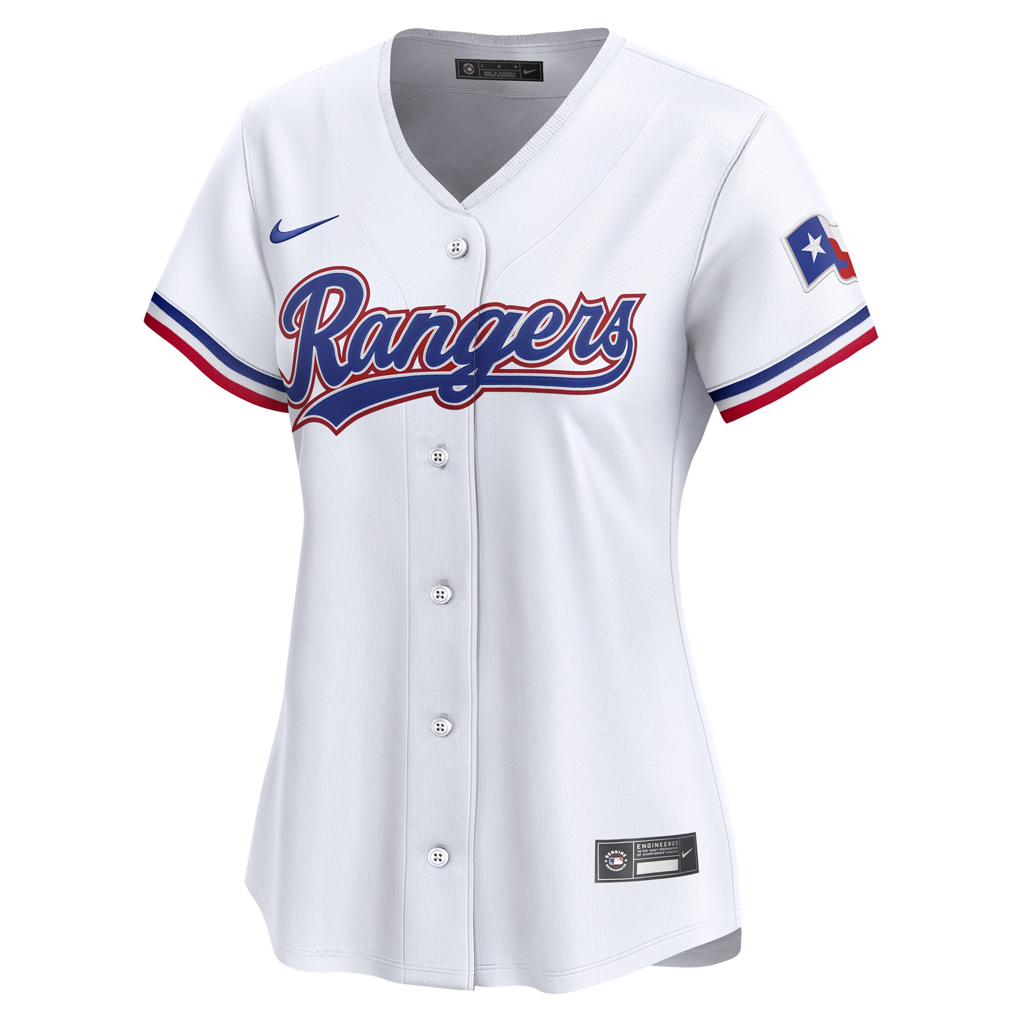 Texas Rangers White Home Limited Custom MLB Jersey Women's